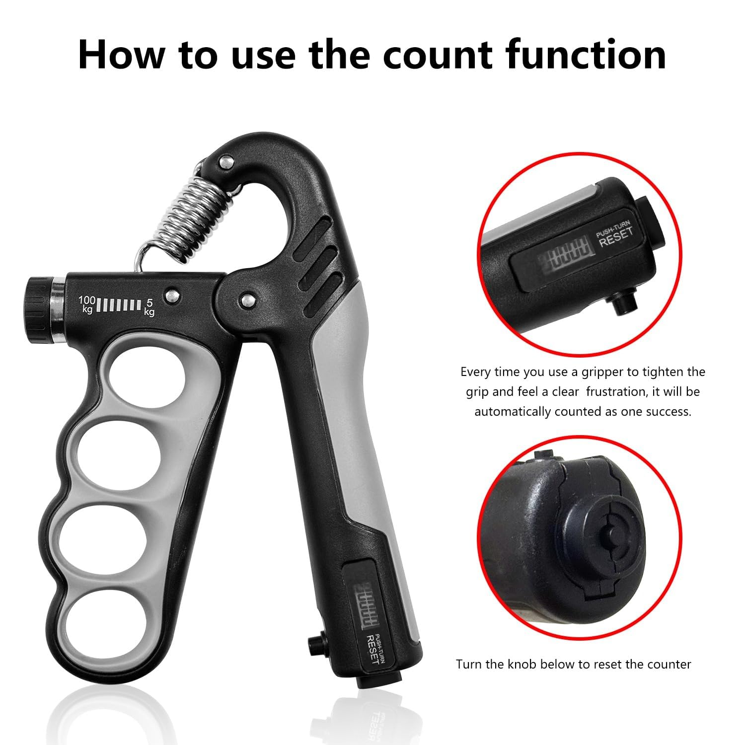 XYNO Adjustable Electronic Hand Grip Strengthener - 5-100kg, Professional Arm & Grip Trainer for Improved Hand Strength, Fitness & Endurance" 2