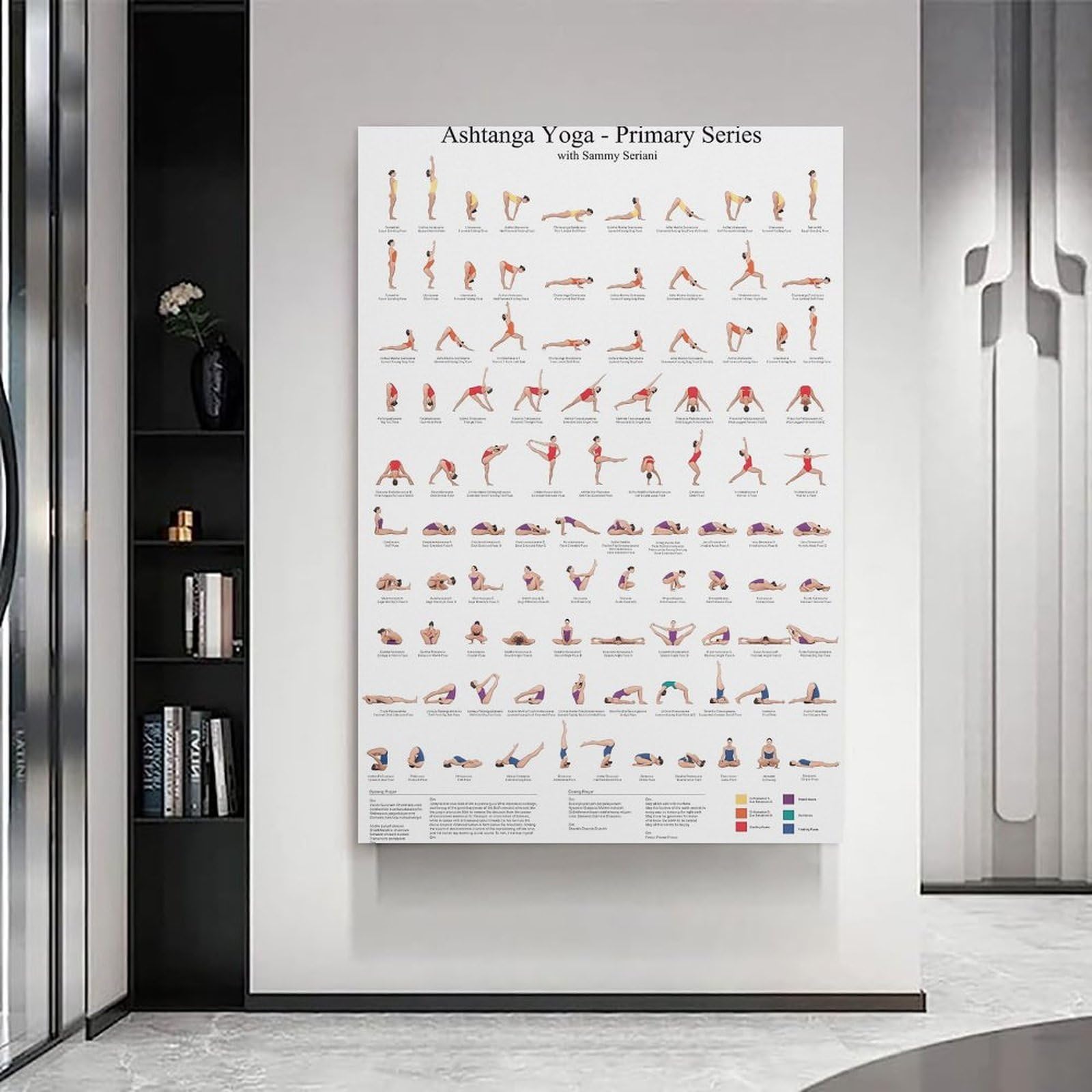 Ashtanga Primary Series Yoga Toile Poster Décoration Peinture Salon Mur Art Chambre Peinture Impression Murale Peinture Art Moderne Maison Garçon Chambre Impression Peinture Fille Vacances Murale 61 x