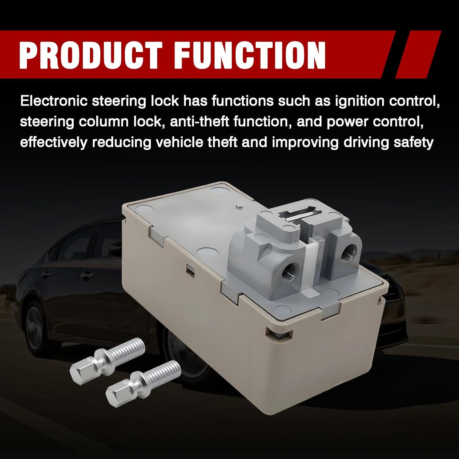 48708-9N00A Ignition Switch Electronic Steering Lock Compatible with Nissan Altima 2007-2013,GTR 2009-2011,Maxima 2009-2010,370Z 2010-2012 Replaces 48700-9N00B D8700-JF00D 487009N00B