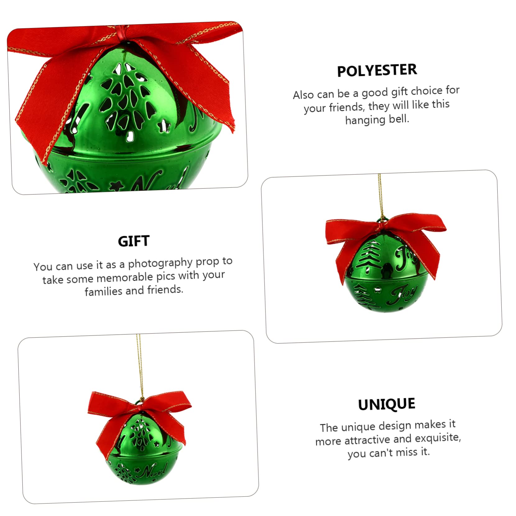 Zerodeko Elegante Set di Ornamenti per Lalbero di Natale 12 Pezzi Decorazioni Sospese a Campana in Metallo per Case Feste Alberi di Natale Stili multipli