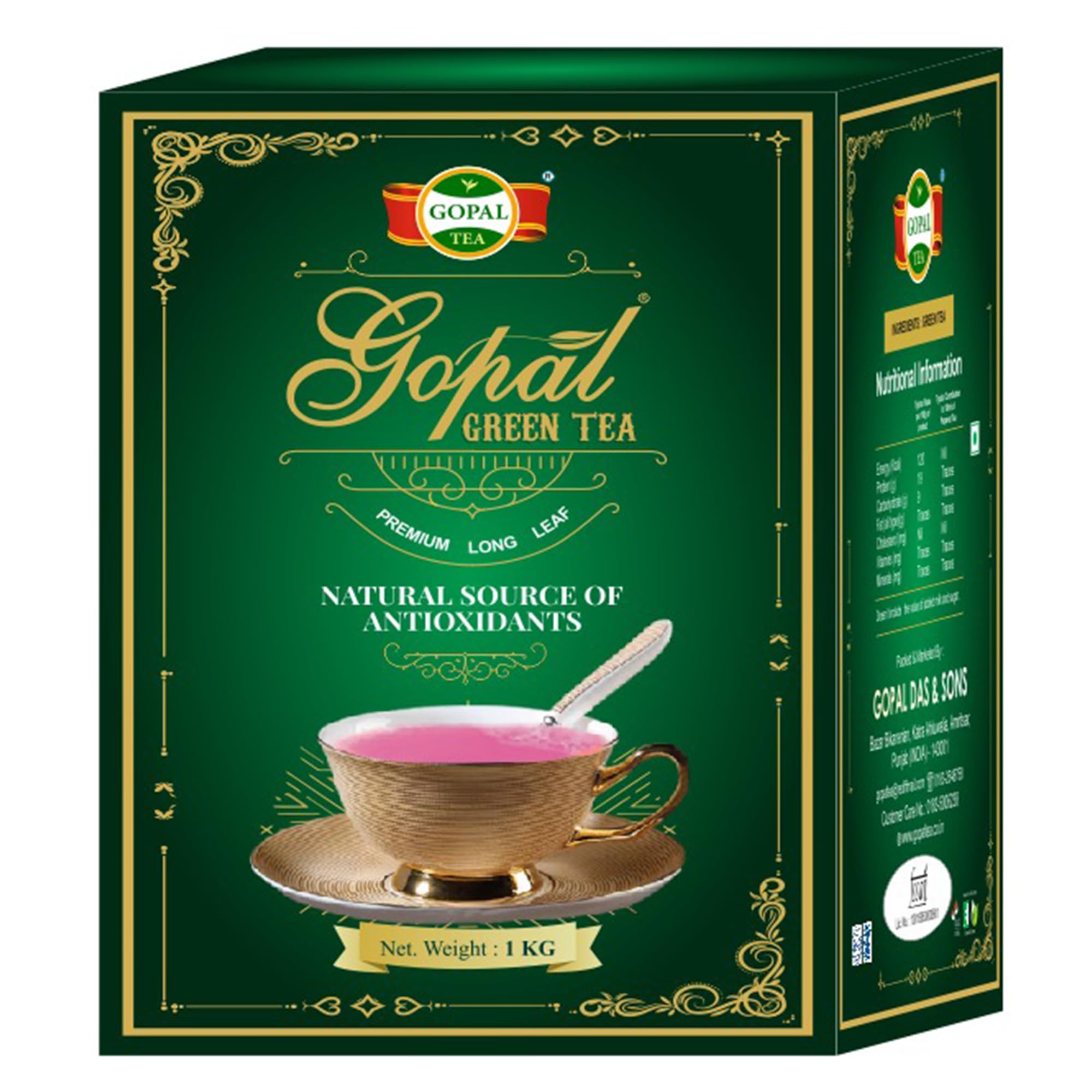 Gopal Tea Long Leaf Green Tea, 1Kg, Kashmiri Chai, Anti-oxidant Rich, 100% Natural Handpicked Green Tea (B0D5F591MH) Amazon Price History, Amazon Price Tracker