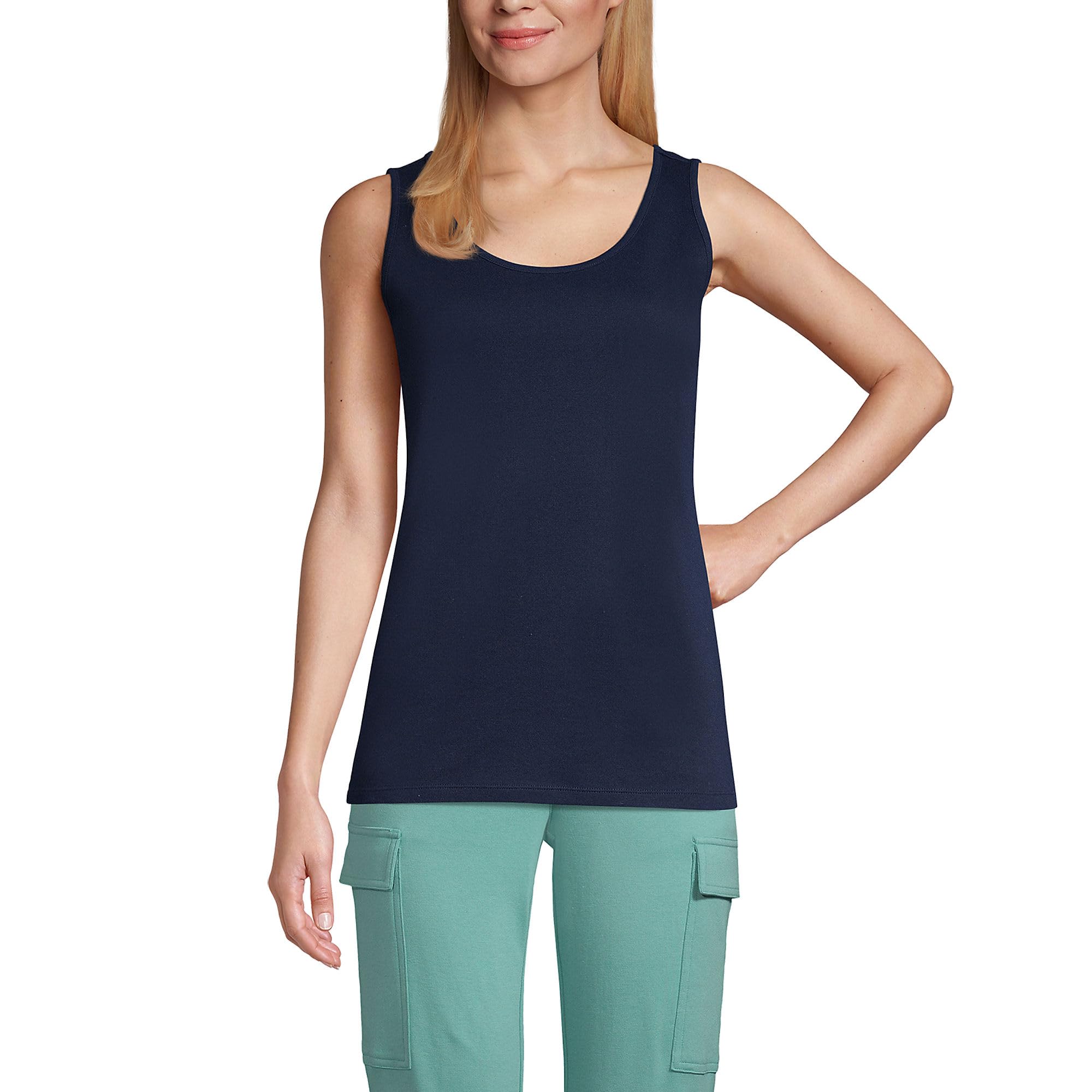 Lands End Womens Cotton Tank Top
