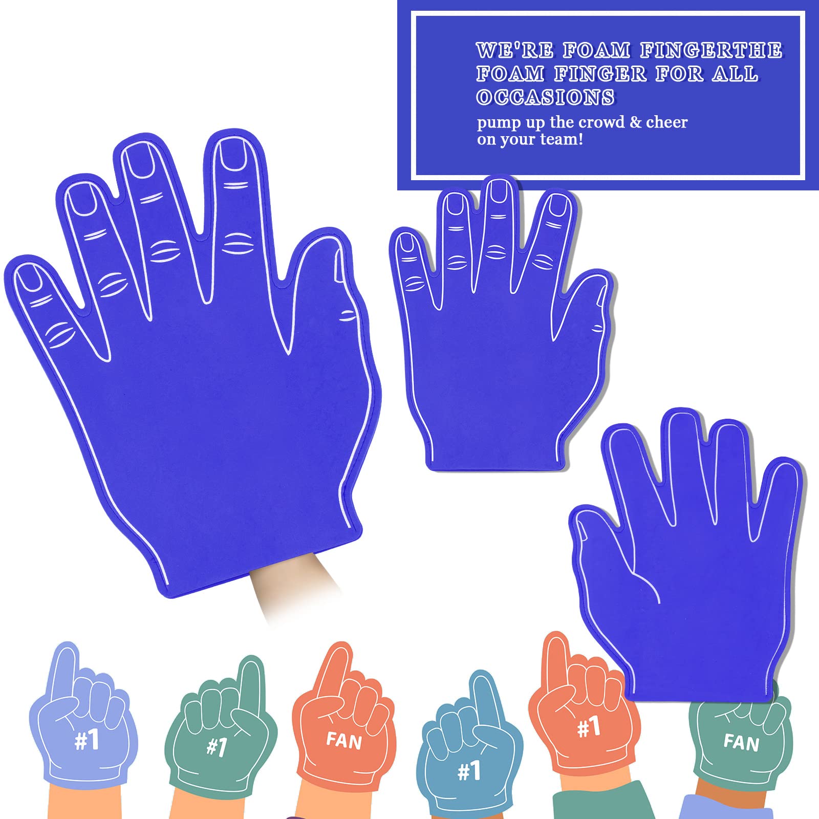 Snapklik.com : Sotiff 3 Pcs 16 Inches Giant Foam Hand High Five Finger ...