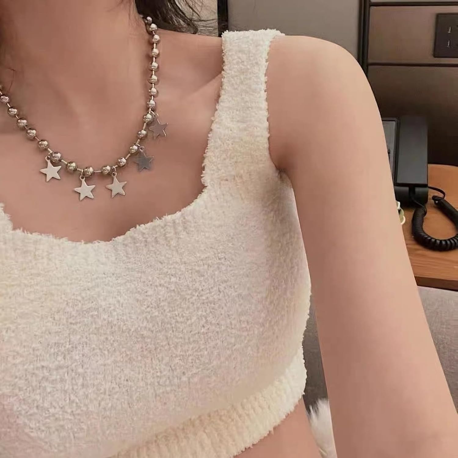 Minimalist Necklace Collar Chain Irregular Y2k Daily Versatile Fashion Jewelry for Women Silver - Image 4