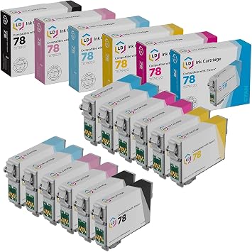 LD Products Remanufactured Ink Replacement for Epson 50 78 EPRT078 12-Pk