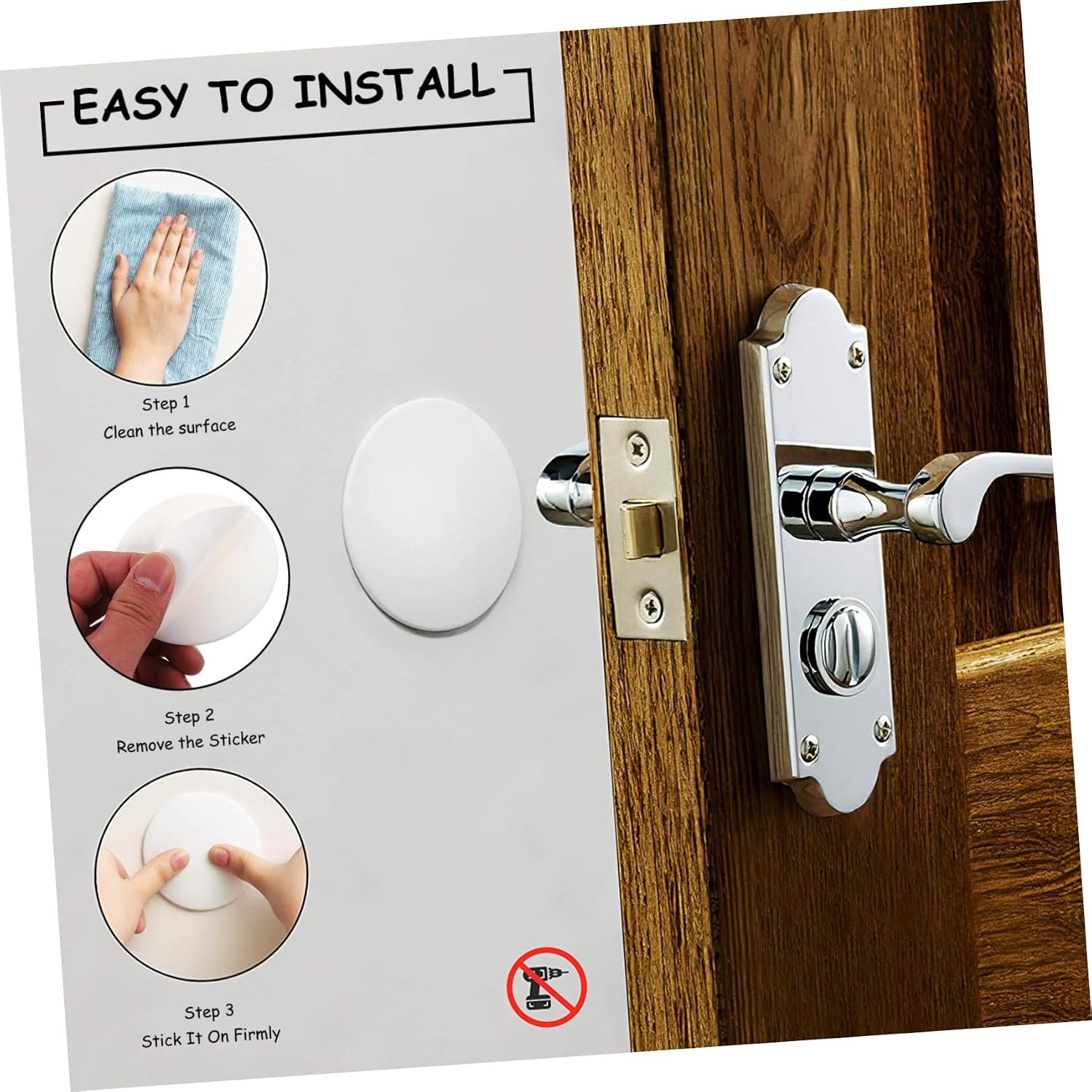 LIFKOME 4pcs Collision Door Mat Self-Adhesive Silicone Door Stopper for Noise Reduction Draft Prevention
