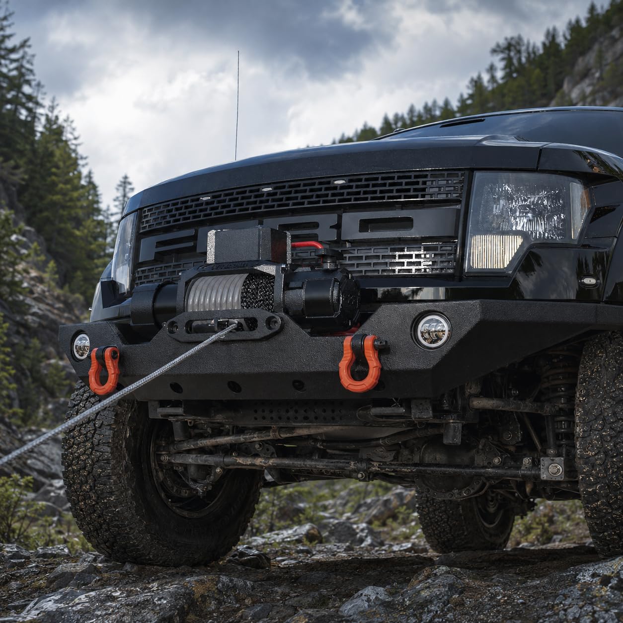 Condition photo showing New/Like New for openroad 13500 lb recovery winch with synthetic rope and wireless remote - ip68 waterproof 12v electric winch for jeep, suv, truck & trailer - panther series 3s