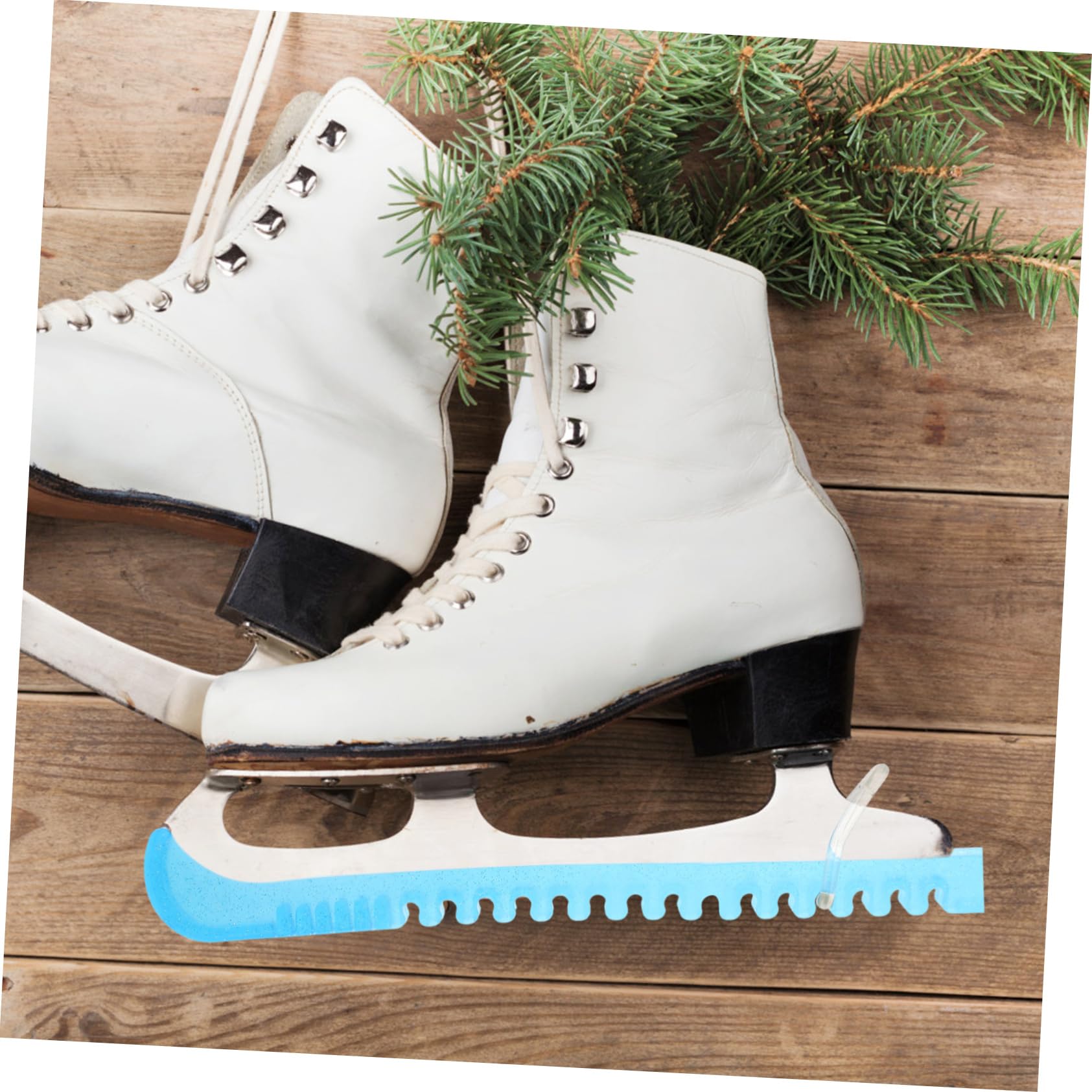 Yardwe Schlittschuhe Rollschuhschuhe Skate-zubehör Skate-Pads Skate-Schuhe Schlittschuhhose Klingenschutz Beschützer Eislauf-Soaker Roller Für Schützend Sky-Blue Kieselgel