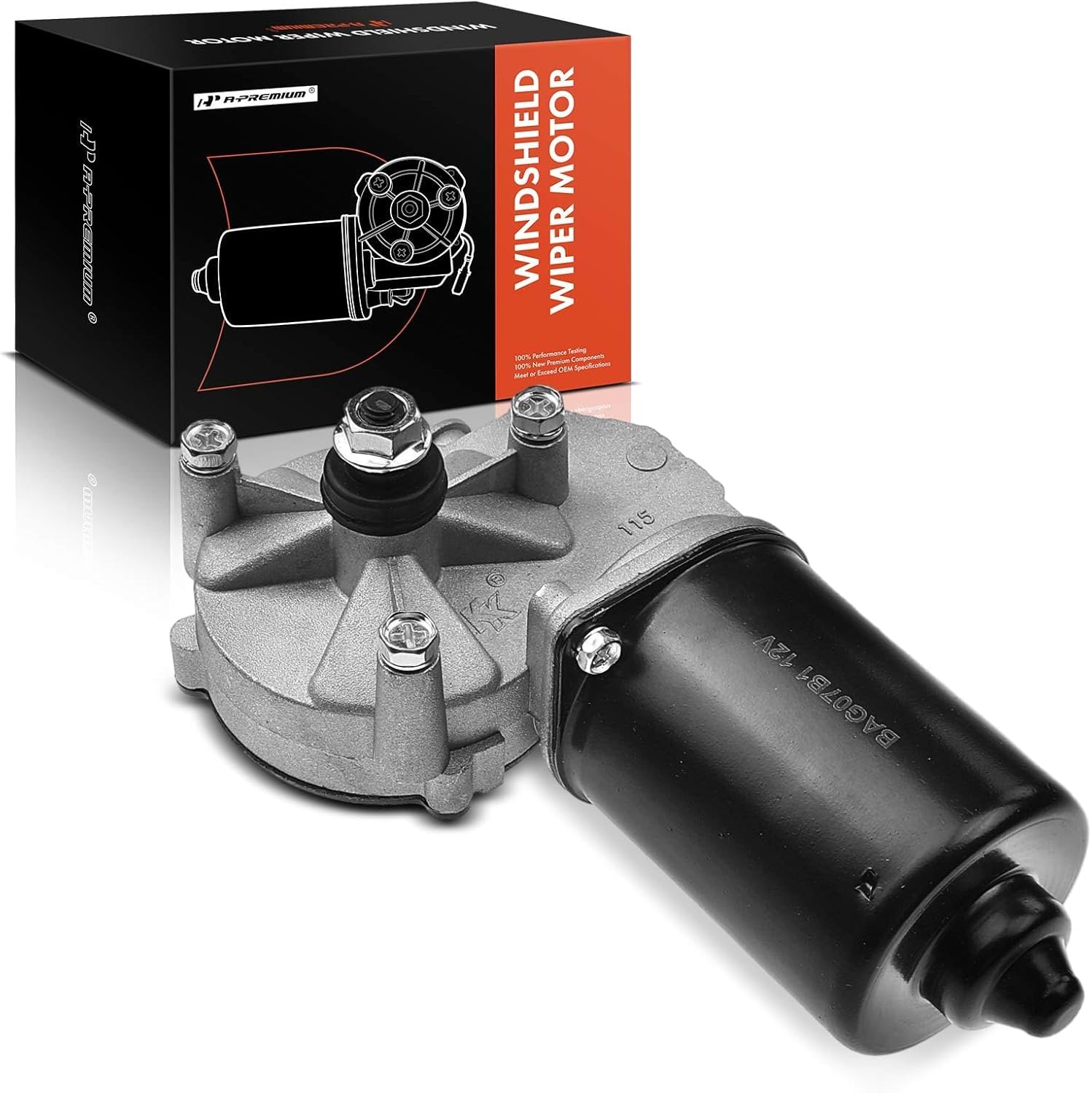 A-Premium Front Windshield Wiper Motor Compatible with Chevrolet Caprice 2013-2017, SS 2014-2017 & Pontiac G8 2008-2009, Sedan, 4-Pin