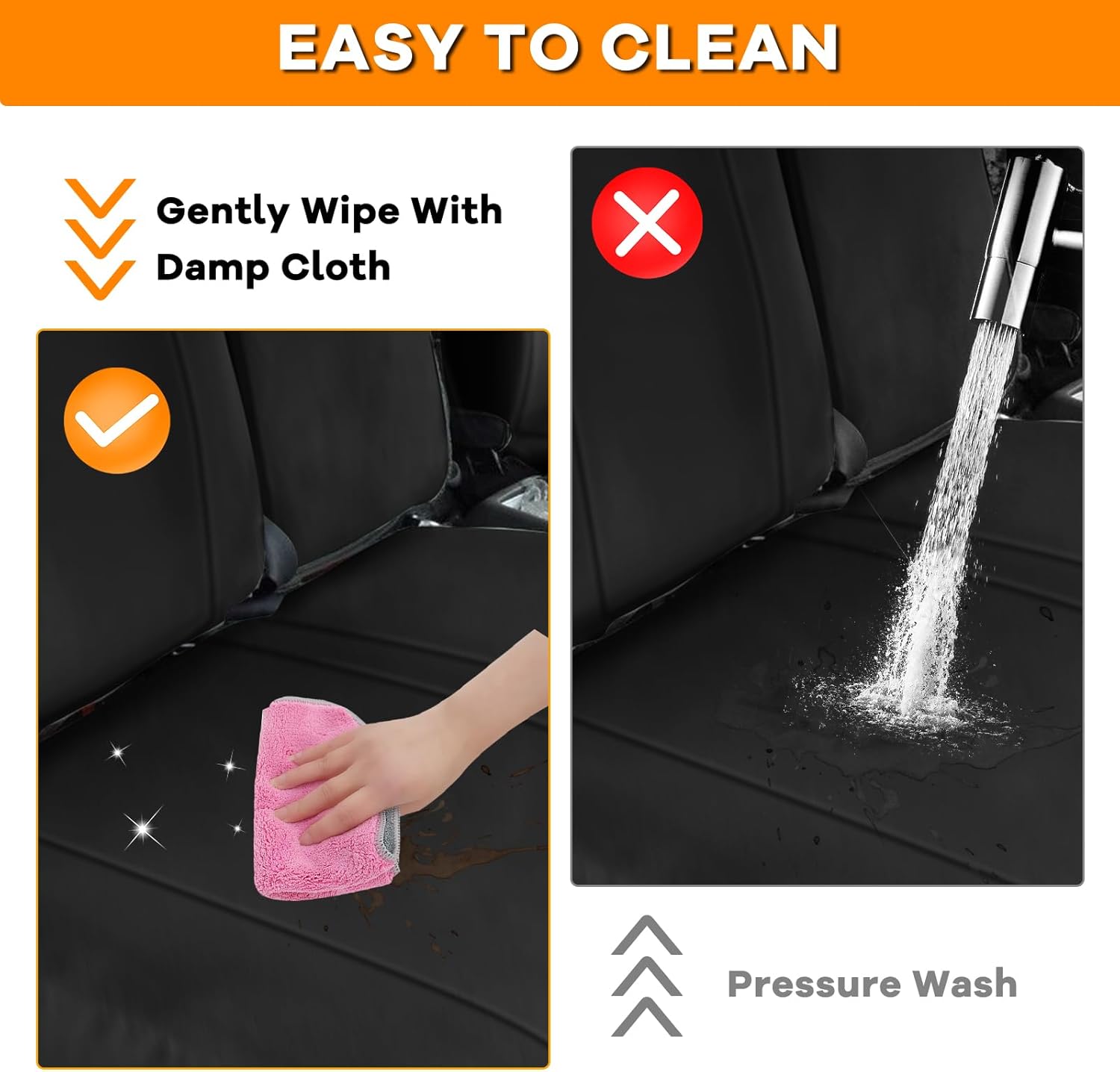 Truck Seat Cover Compatible with 1995-2005 Isuzu NPR Front 40/60 Split Bench Seat Cover (Black, 1995-2005)