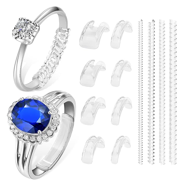 Ottemax Ring Sizers for Loose Rings - 12Pack 12 Sizes Ring Guards for Women Men Loose Rings Invisible
