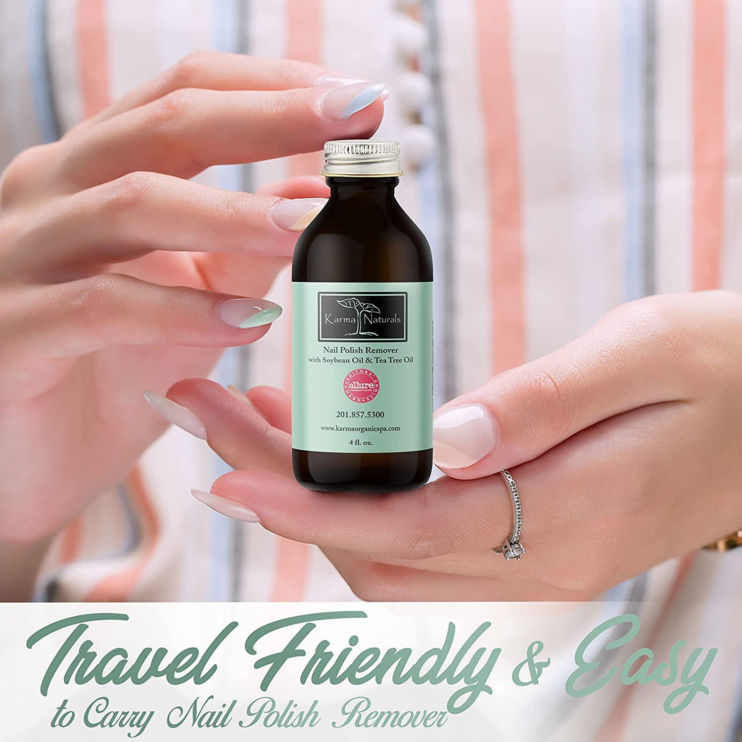 karma organic Two in One Base Coat Top Coat – Nail Polish Clear with amazing Nail Polish Remover Tea Tree Oil Based Formula moisturize and Nourish Nails