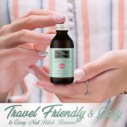 Miniatura 5 de karma organic Capa base dos en uno  Esmalte de uñas transparente con increíble removedor de esmalte de uñas, fórmula a base de aceite de árbol de