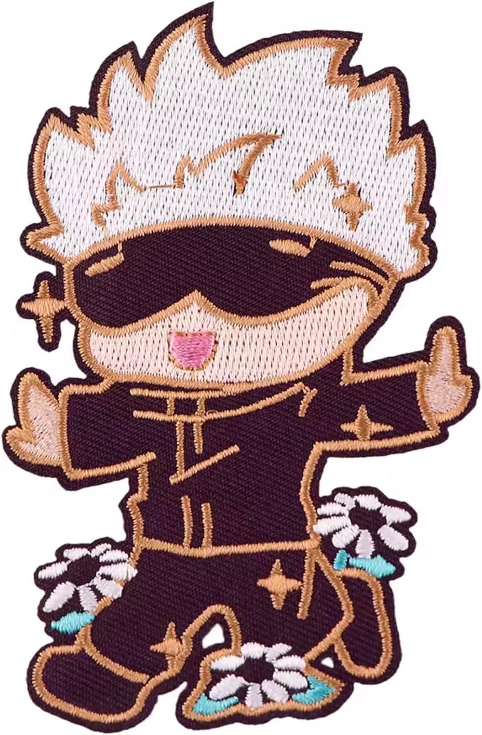 Satoru Gojo Jujutsu Kaisen Sorcery Magic Anime Manga Cute Kawaii 4" Iron On Embroidered Patch for Clothing