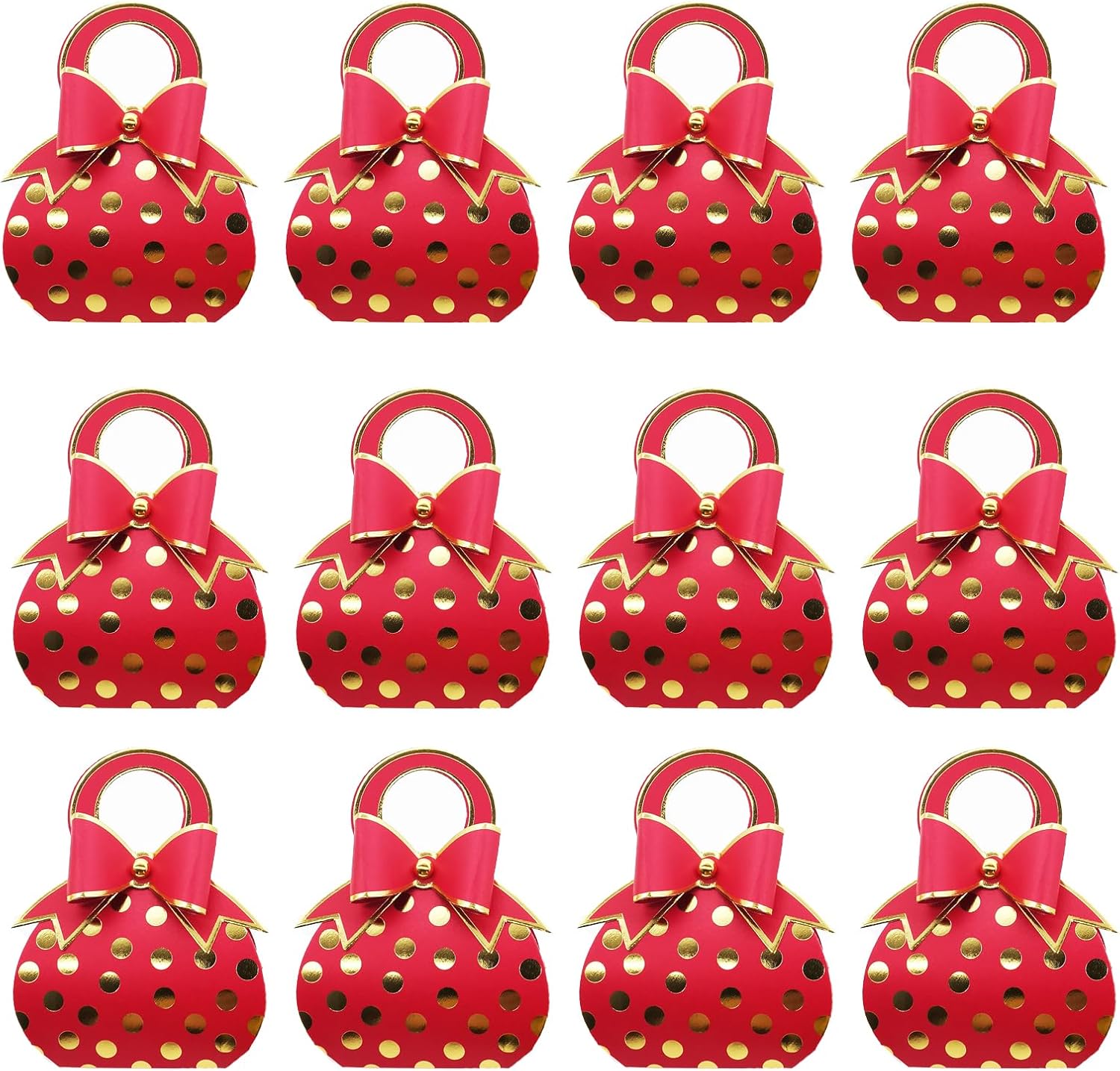 12 Scatoline Porta Caramelle A Forma Di Cuore In Carta - Perfette Per Bomboniere Matrimonio E Festività - 2