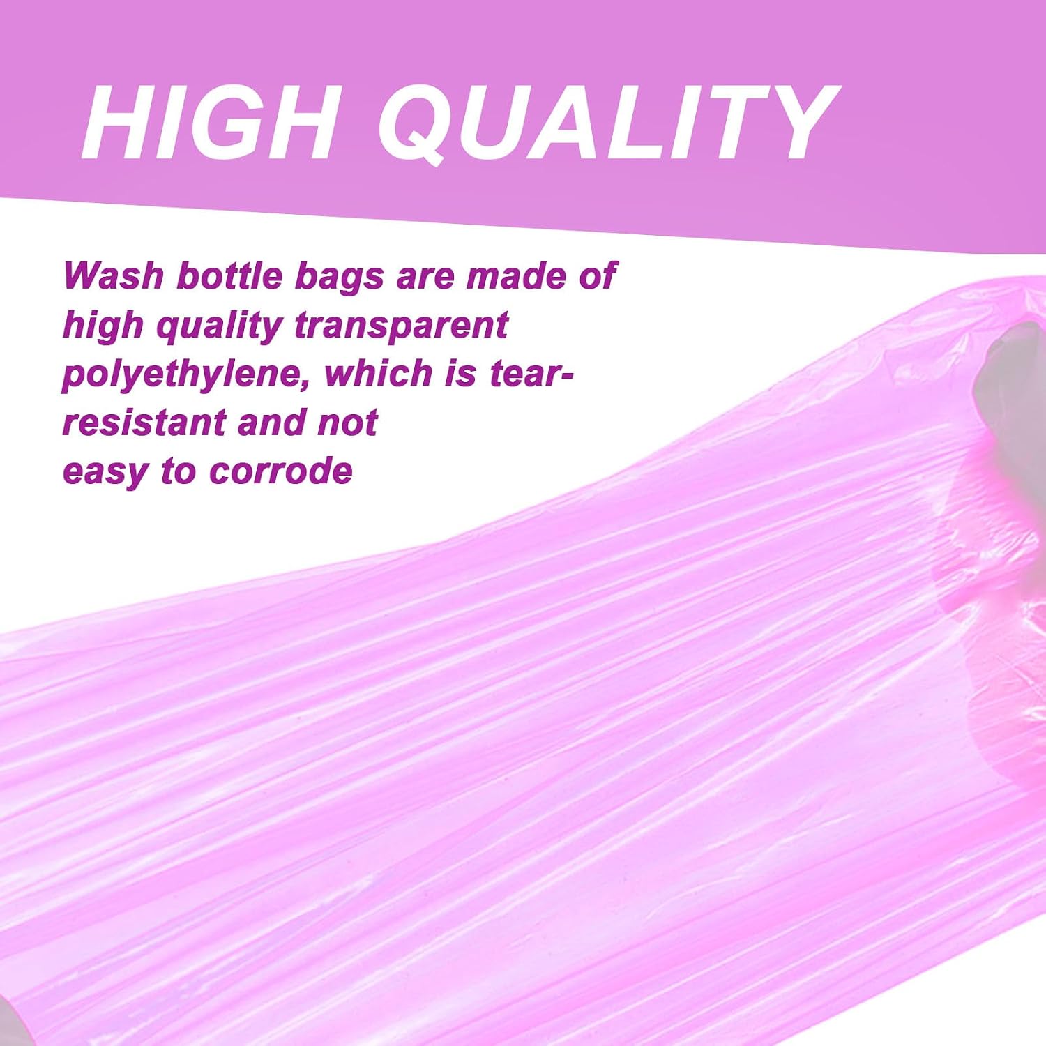 250pcs Tattoo Wash Bottle Bags - Pink Bottle Bags for Tattoos Disposable Squeeze Wash Bottles Sleeves Spray Bottles Covers for Tattoo Supplies kits
