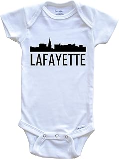 Lafayette Indiana Skyline Silhouette One Piece Baby Bodysuit