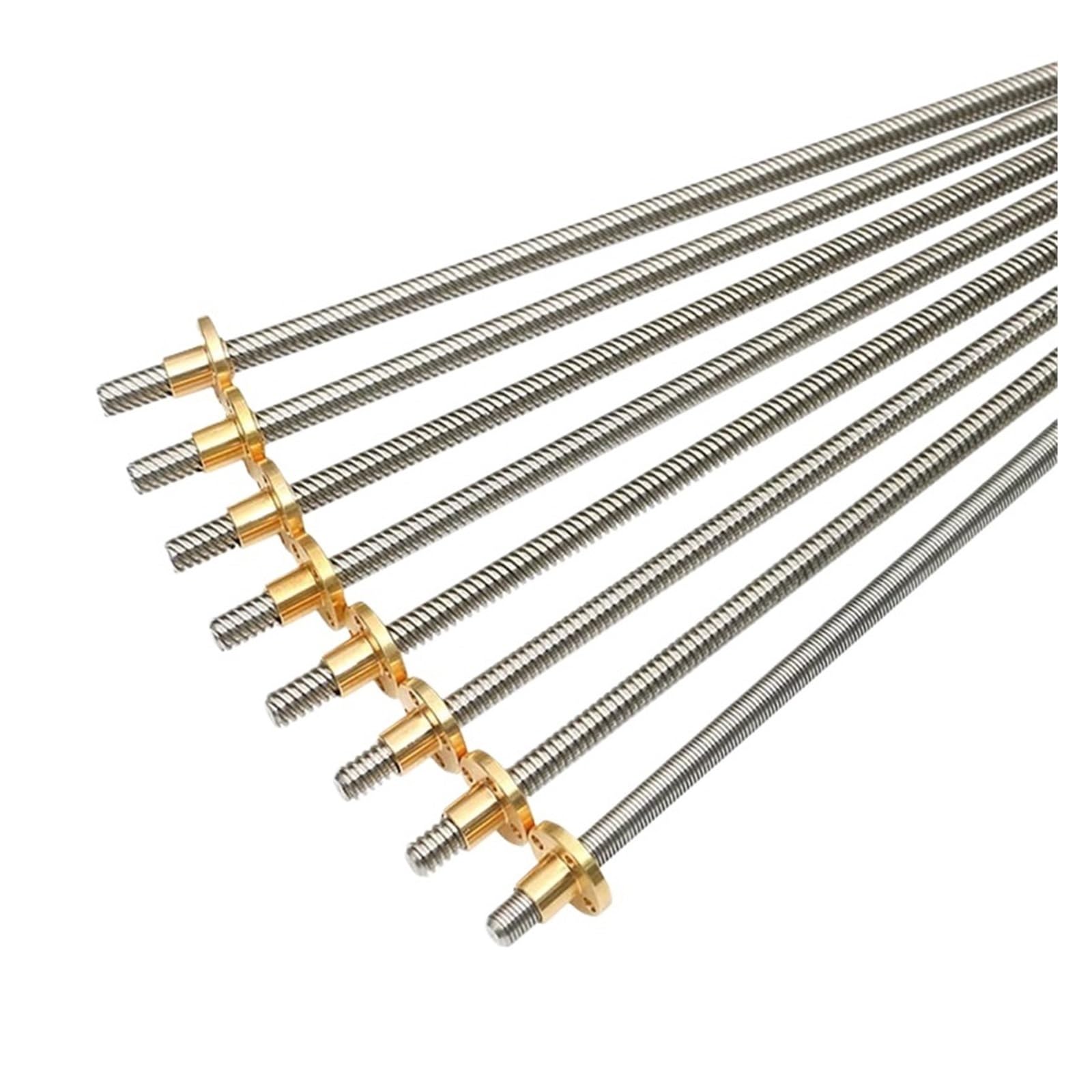 Metal Ball Screw nut THSL-300-8D Trapezoidal Rod T8 Lead Screw Thread 8mm Lead Length 100mm-800mm with Brass Nut Lead 2mm(150mm)