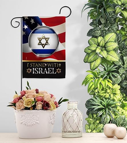 Miniatura 9 de Cartel de cementerio de Estados Unidos con texto en inglés "I Stand with Israel" (Estoy con Israel) de cementerio de Estados Unidos, decoración de