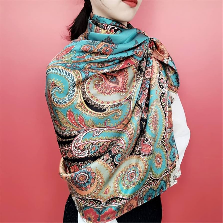 Amazon.co.jp: シルク特大スクエアスカーフ マルベリーシルク