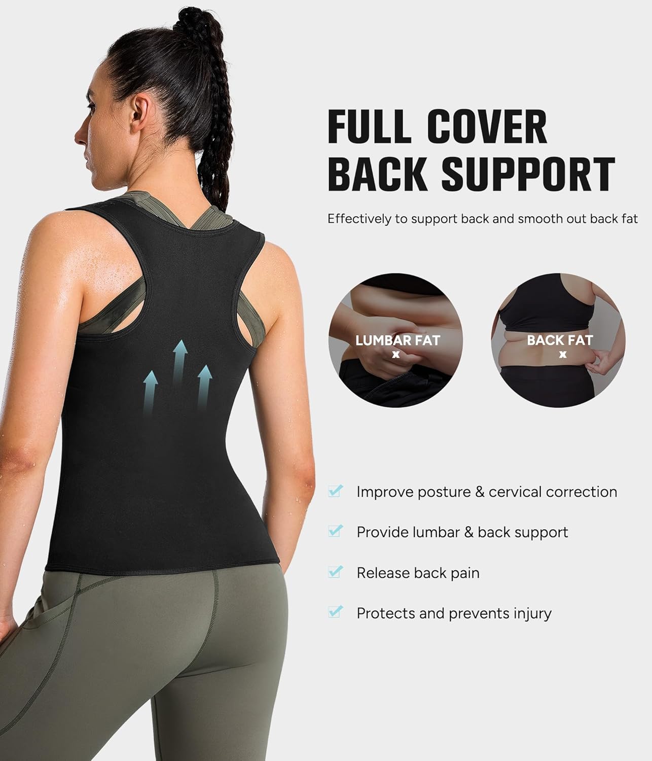 Eleady Best Neoprene Waist Trainer Corset Sweat Vest Weight Loss Body Shaper Workout Tank Tops Women - Image 4