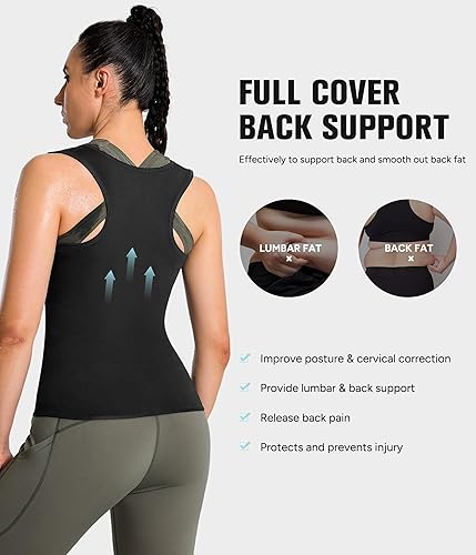 Miniatura 9 de Eleady El mejor corsé de neopreno para entrenamiento de cintura, chaleco para sudar, pérdida de peso, moldeador de cuerpo, camisetas sin mangas para