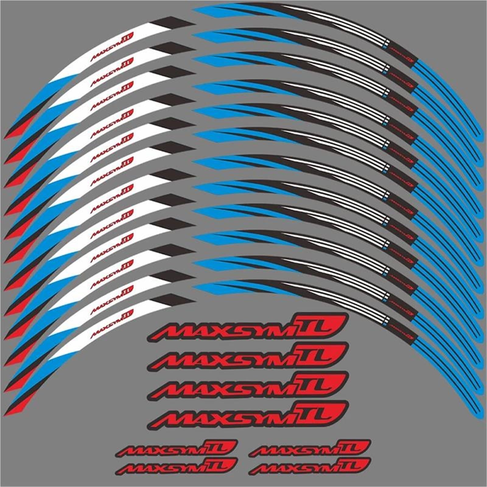 Motorcycle Wheel Stickers for SYM for Maxsym TL 508 500 TL500 TL508 Motorbike