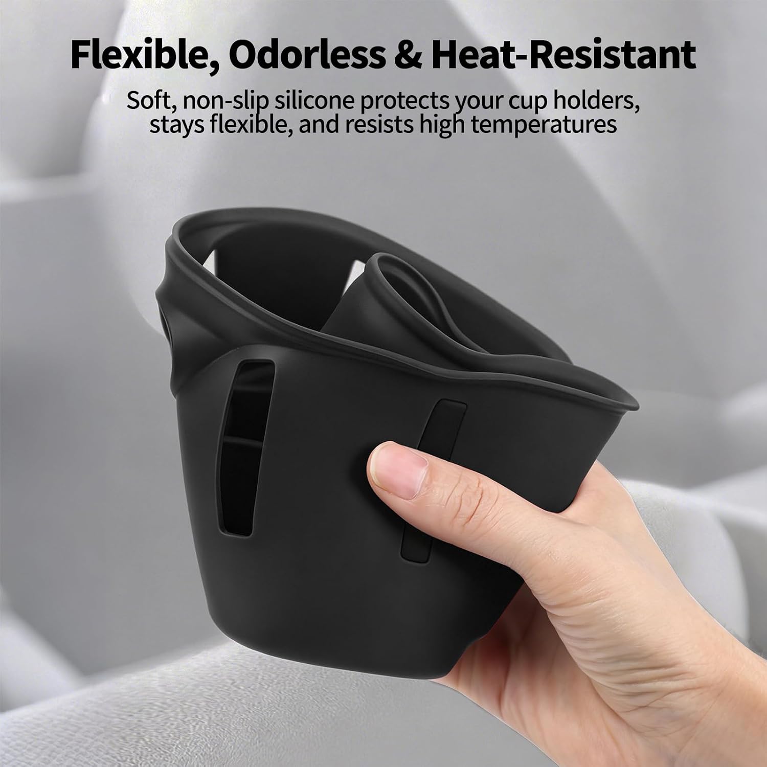 4PCS Center Console Storage Mat, Wireless Charging Silicone Mat, Full‑Wrap Cup Holder Inserts & Dashboard Center Clock Surrounding Compass Cover for 2024 2025 2026 Porsche Cayenne Accessories