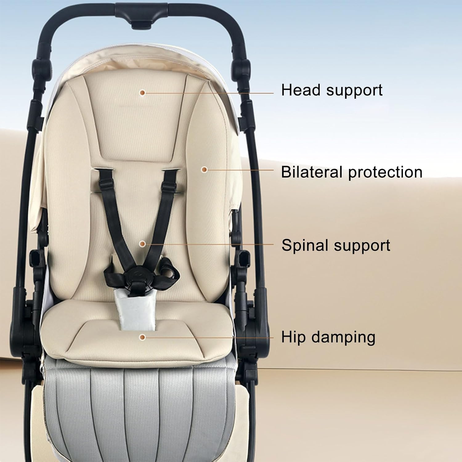 Baby Strollers Cushion Toddler Pushchair Seats Liner Winter Pushchair Pad for Baby Pram Carriage Breathable Cushion