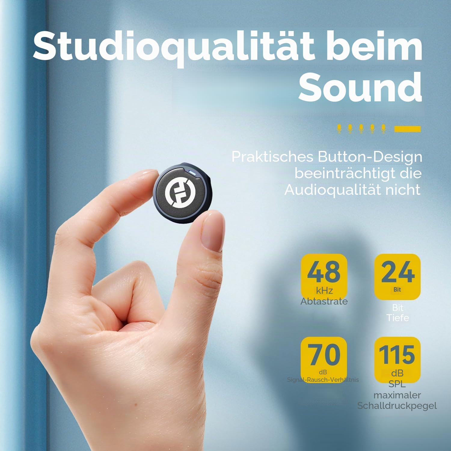 Hollyland Lark M2 Kabellos Lavalier Mikrofon für iPhone/Android/Kamera/PC/Laptop mit Lightning/USB-C-Stecker, 48 kHz 24 Bit, 300m Reichweite, 40 Std. Akkulaufzeit für Videoaufnahmen (Kombi-Version)