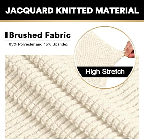 Miniatura 2 de PrinceDeco Fundas para sofá de 3 cojines, funda de sofá extragrande para sofá de gran tamaño, fundas de sofá suaves, protector de muebles con parte