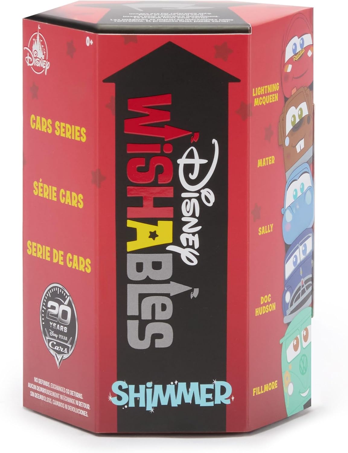 Disney Store Official Cars Wishables Shimmer Series - Disney Blind Box Plush - 5 Inch Mystery Toys with Detailed Micro Plush Sculpting, Embroidered Stars & Accents (Contains 1 Mystery Plushy)