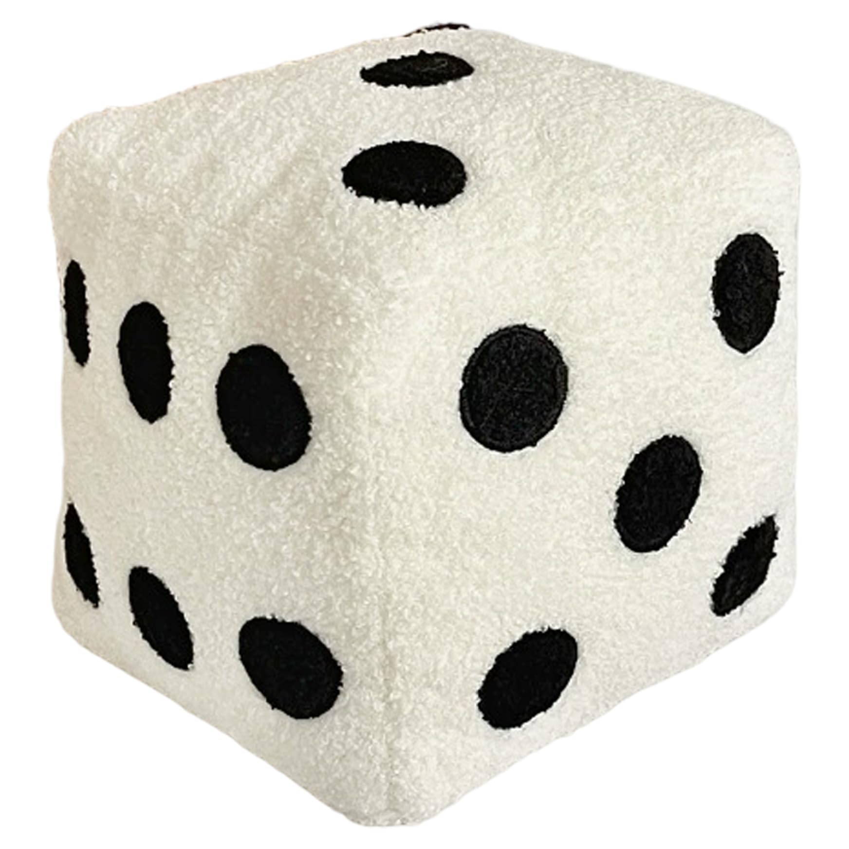 Oreiller de dés coussins uniques pelucheux cube 6 côtés home