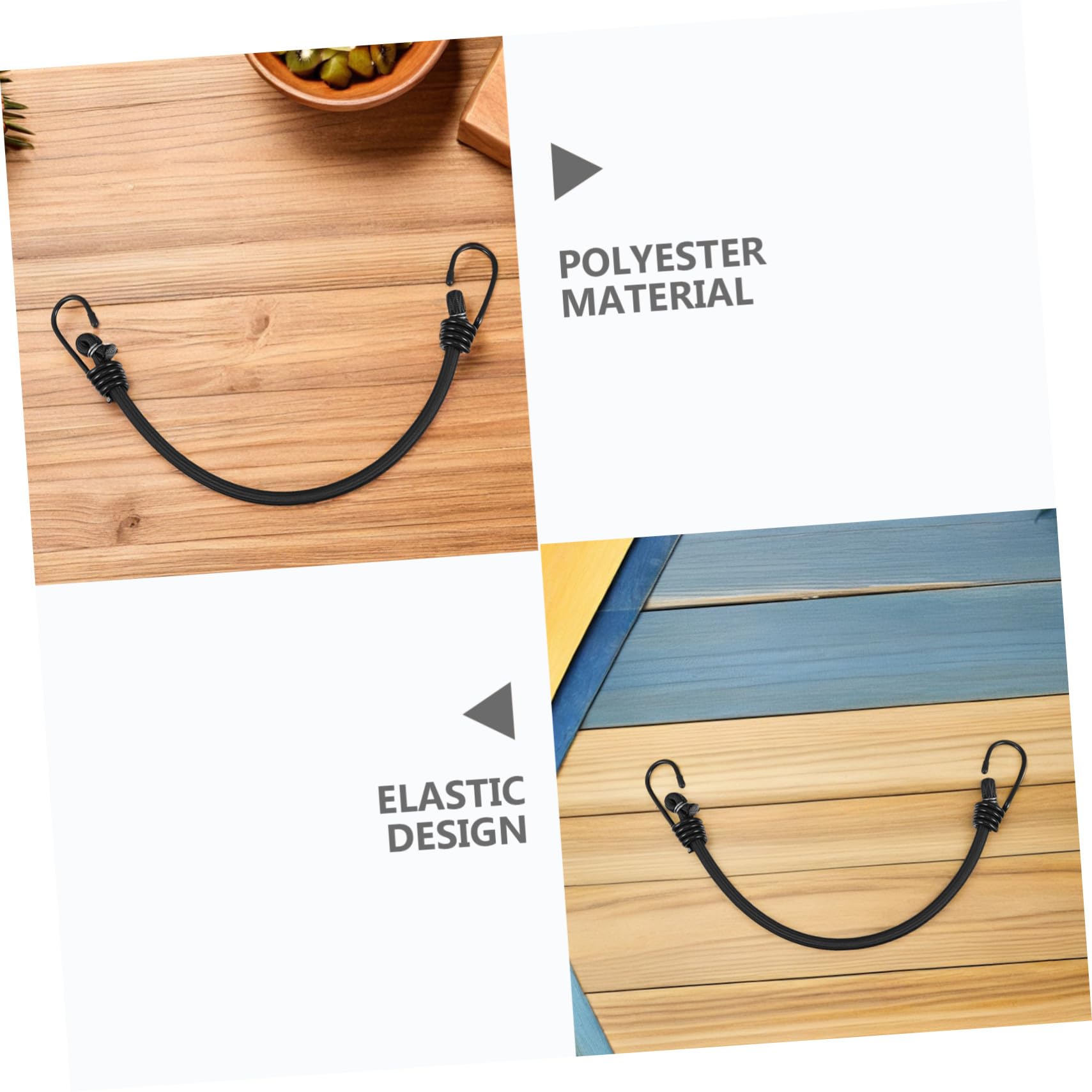 6 Pezzi Corde Elastiche Resistenti con Ganci Cinghie Fissaggio Elastico Antivento per Campeggio Bagagli Scooter e Tende Outdoor