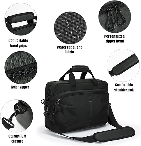 Miniatura 3 de VEAGIA Bolsa de mensajero Bolso para portátil Maletín Sistema Molle Estilo táctico Correa de hombro desmontable Bolsas de hombro