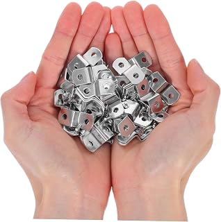 50pcs Metal Fasteners for Wall Hanging DIY Framing Tool for Wooden Metal and Plastic Frames Optimized Dual Design for Secure Installations