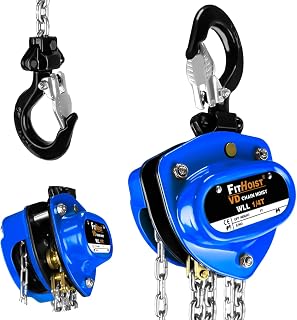 FITHOIST 1/4 Ton 550lbs Mini Chain Hoist - 10FT Hand Chain Block with Heavy Duty Hooks for Garage Warehouse Lifting
