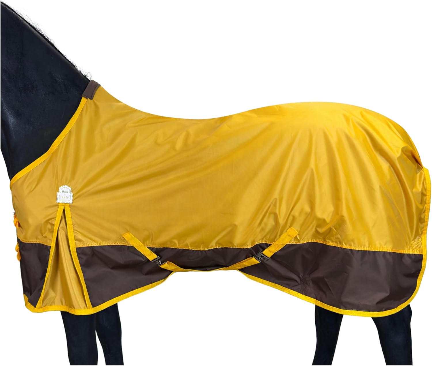 BARN & STABLE 420D Ripstop Lightweight Horse Turnout Sheet, No Fill, Water-Resistant & Breathable Horse Blanket for Spring and Mild Weather, with Anti-Rub Fleece Withers