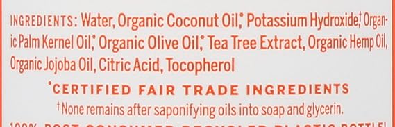 Dr. Bronner's Pure-Castile Liquid Soap with Tea Tree Scent with More than 18 Plus Uses (16-Ounces, 475 ml)