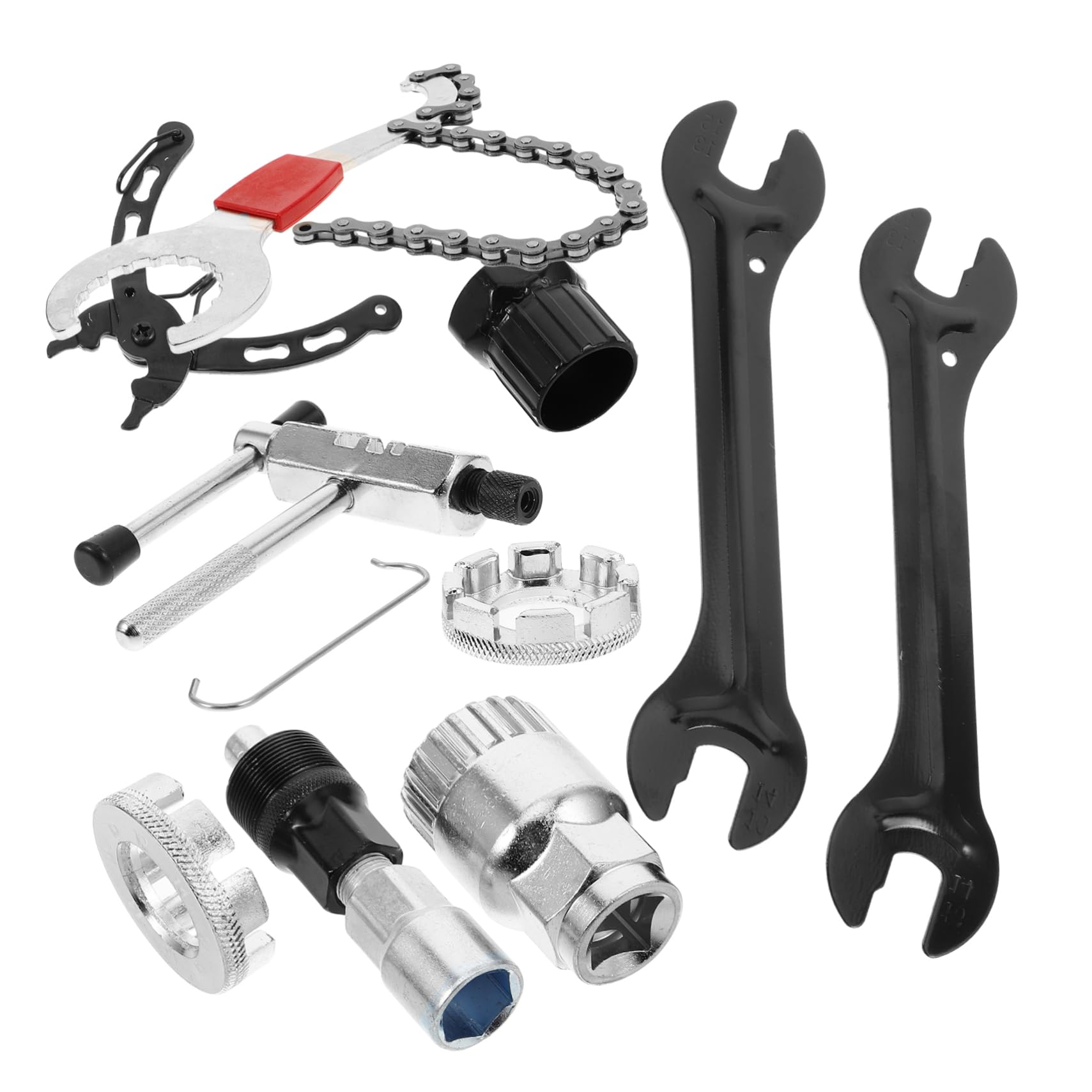 WOONEKY Kit de Herramientas para Bicicletas Kit para Bicicletas Herramientas para Radios para Reparación Casa de Neumáticos y Cadenas