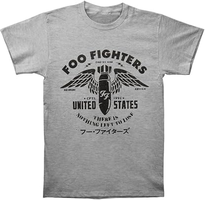 FEA Camiseta masculina Foo Fighters Winged Bomb Nothing Left to Lose, Cinza mesclado, Large por Artista não identificado — capa do álbum