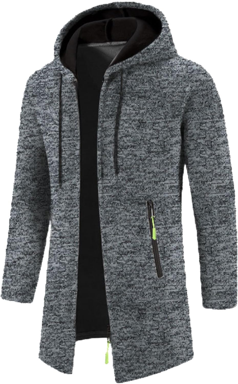 RUMAOZIA Cardigan Classique Pour Homme - Col Rabattu - Couleur Unie - Cardigan Sans Capuche - Fermeture éclair Intégrale - Veste De Survêtement Ample - Manches Longues - Veste De Transition