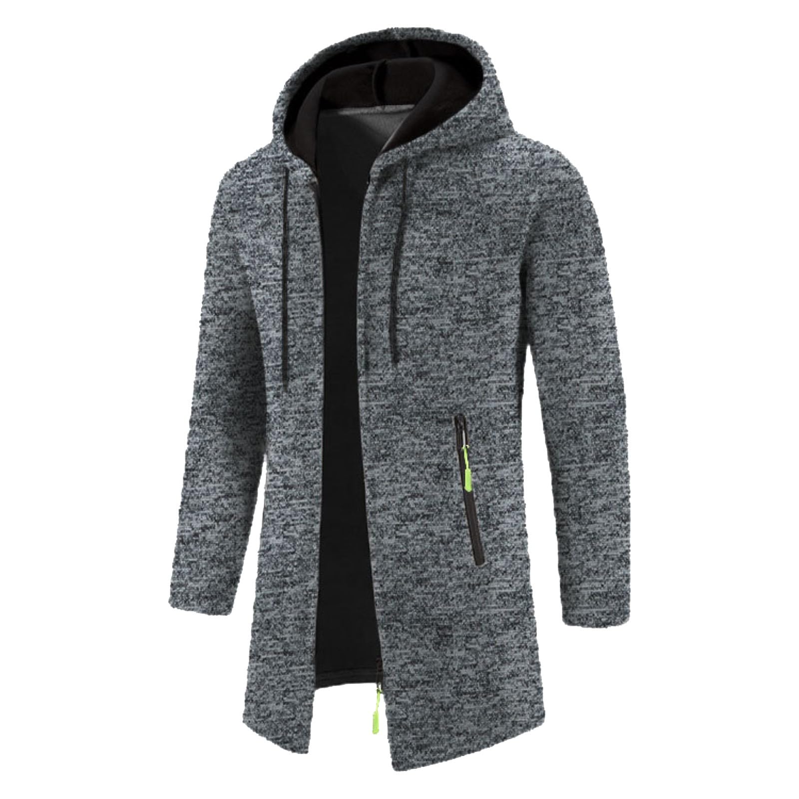 SRZYMJ Herren Strickjacke Cardigan, Sweatjacke Herren Ohne Kapuze Klassisch Sportjacke Leichte Jacke Stehkragen Fleecejacke Strickjacke mit Taschen Freizeitjacke Trainingsjacke Wintermantel