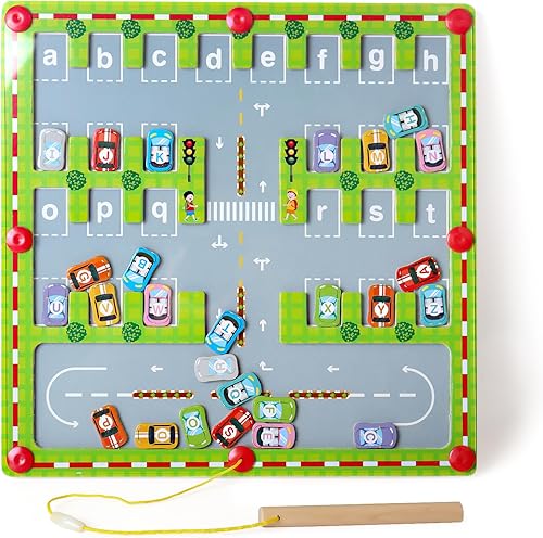 BEAUAM Juguetes de aprendizaje del alfabeto de laberinto magnético, juguetes Montessori para niños y niñas de 3, 4, 5 años, juguetes sensoriales,