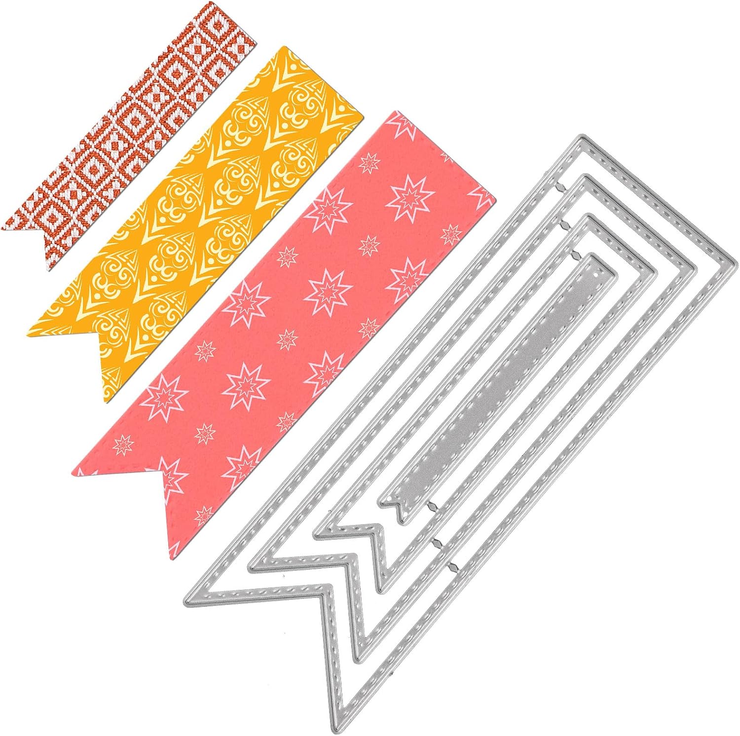 OOTSR Bookmark Metal Cutting Dies, DIY Craft Carbon Steel Embossing Template, Die Cuts Stencil for DIY Scrapbooking Photo Album Decorative Embossing Folder Stencil.