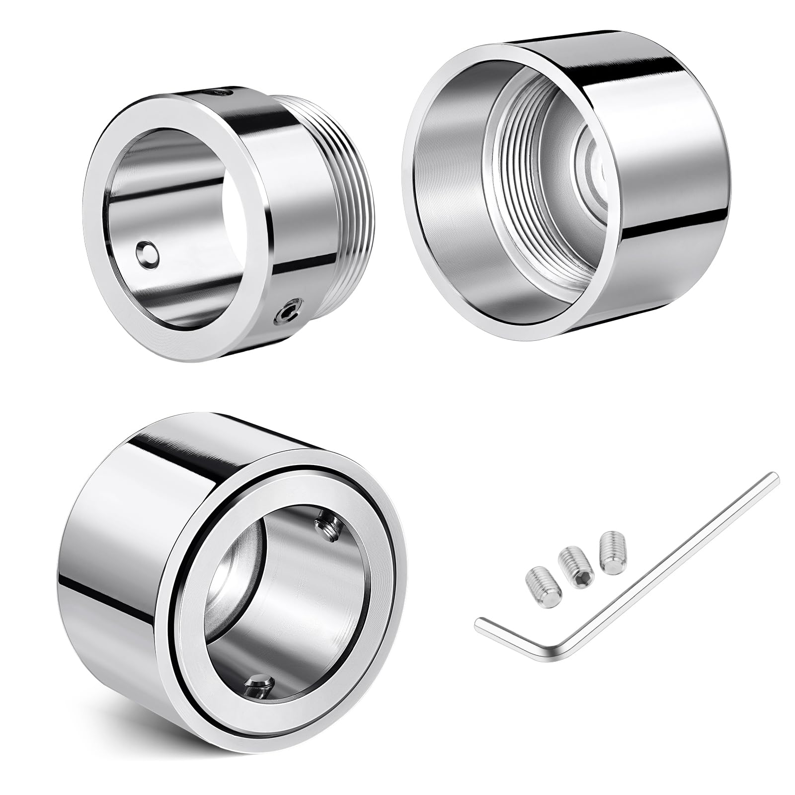 Upgraded Front Axle Nut Covers, CNC Stealthy Axle Nut Caps Compatible with Harley Touring Sportster Trike Dyna Heritage Softail Street Glide Road King Road Glide Sportster 2002-2023, Chrome