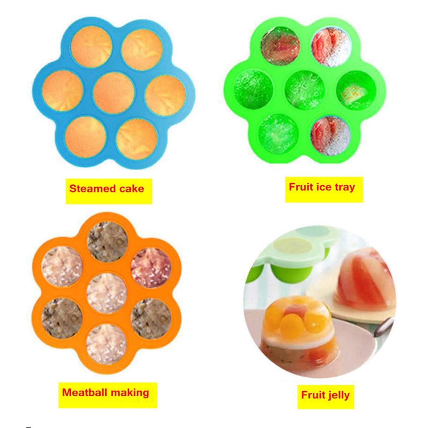 arythe Infant Breast Milk Freezer Tray Weaning Storage Box 7 Grids with