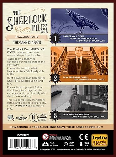 Miniatura 3 de Indie Boards y tarjetas The Sherlock Archivos Parcelas desconcertantes, Marrón