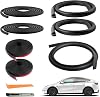 Kit de Banda de Sellado para Puerta de Coche 2026 Mejorado, 7 Piezas, Banda Flexible de Goma para Tablero y Pilares A/C/B, Reducción de Ruido, Banda Universal para Puertas de Autos, SUVs 1