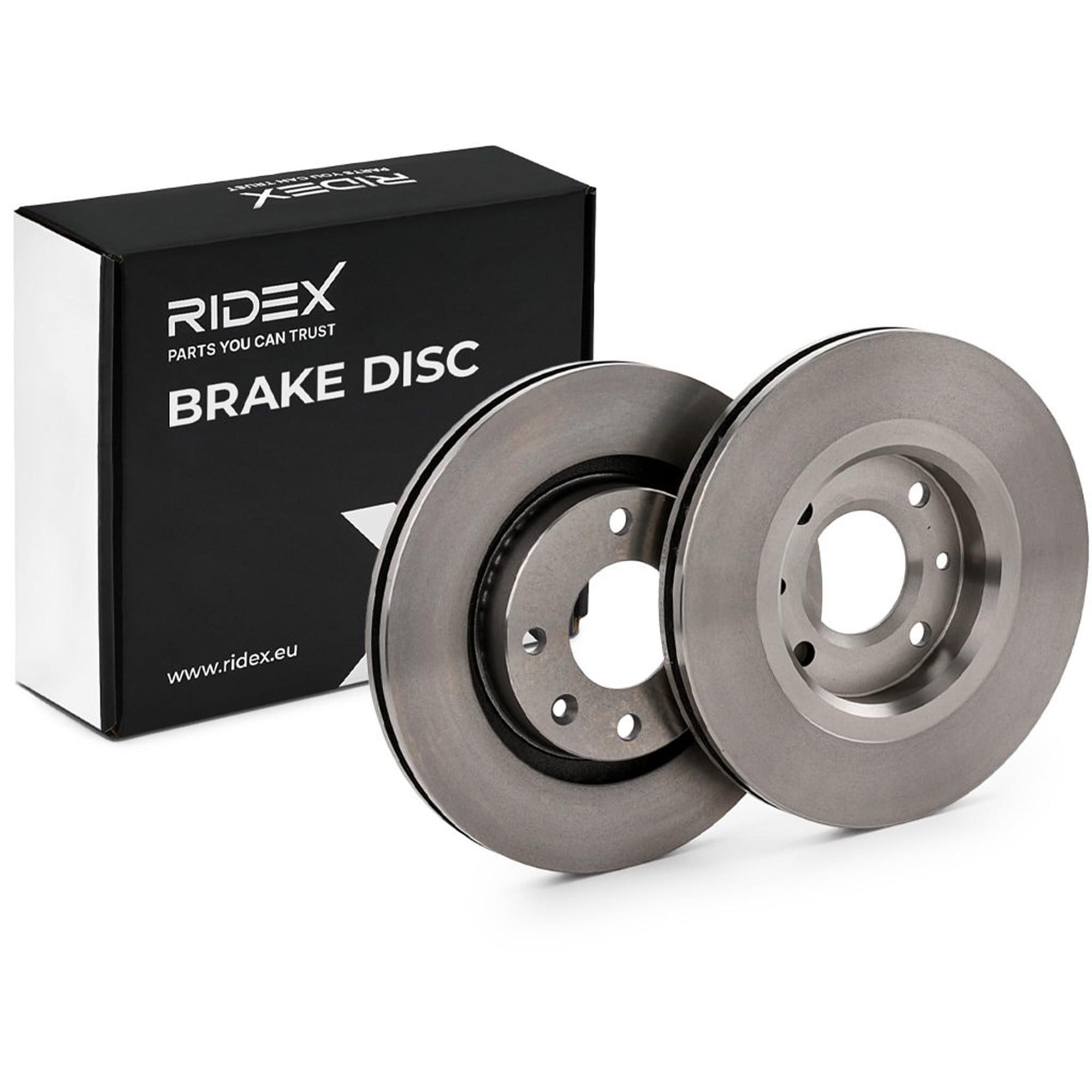 RIDEX 82B0015 2x Disco de freno Delantero sin tornillos Compatible con PEUGEOT 208 I Hatchback CA, CC